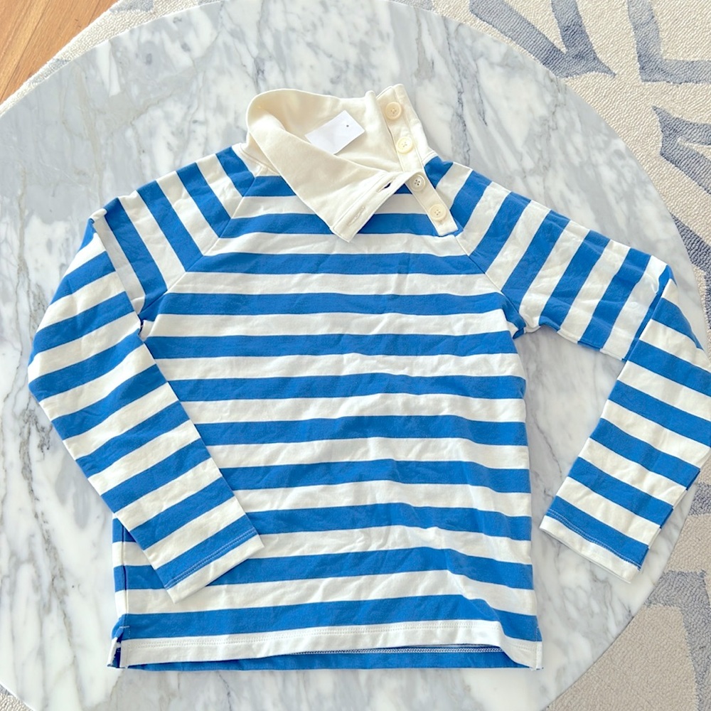 J.Crew fold over button colored sweatshirt